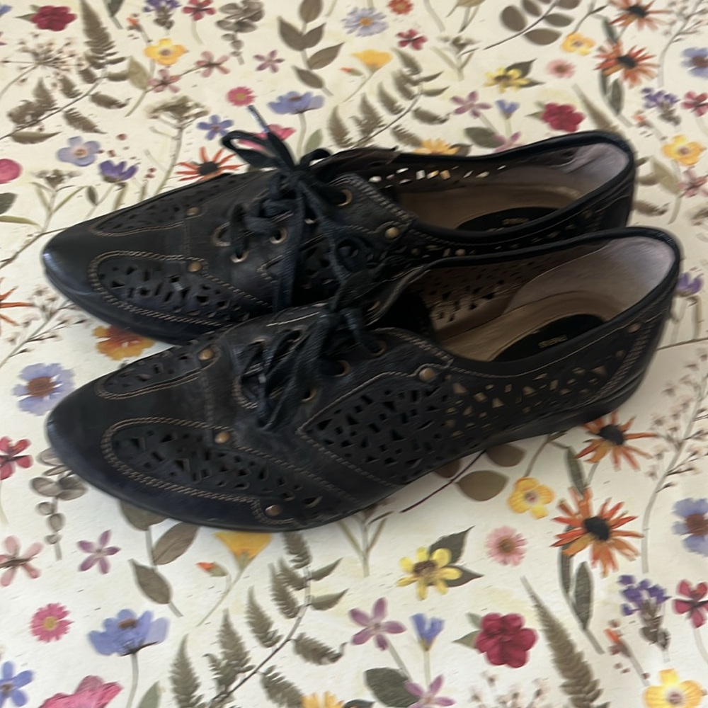 Bocage Paris leather pointed toe lace up rare shoes size 40 - Picture 4 of 13